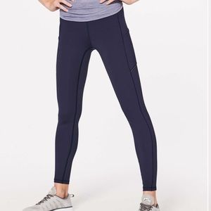 Lululemon Speed Up Tight *Full-On Luxtreme Brushed 28" Midnight Navy size 6